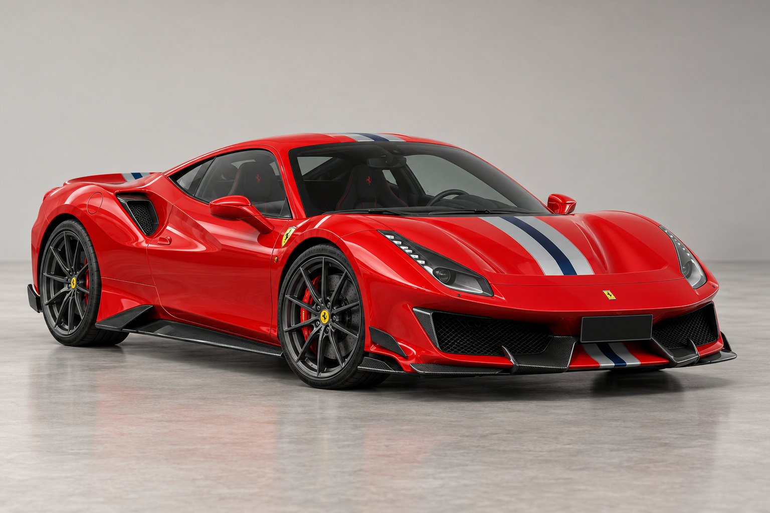Ferrari 488 Pista, présentation automobile en studio